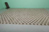 Moroccan Checkered Rug - Handwoven 11.2 x 15.1 Feet | Oversized Wool Design