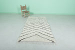 Moroccan berber rug 3.1 X 6.2 Feet - Boucherouite Rugs