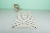 Moroccan berber rug 3.1 X 6.2 Feet - Boucherouite Rugs