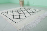 Moroccan handwoven kilim 3.9 FT X 4 FT