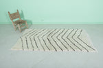 Moroccan berber rug 3.1 X 6.2 Feet - Boucherouite Rugs