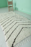 Moroccan berber rug 3.1 X 6.2 Feet - Boucherouite Rugs