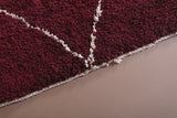 Handmade Moroccan Rug - Red & Cream, 4.9 x 6.9 Feet | Unique Berber Style Rug