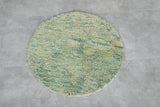 Handmade Moroccan rug - Round rug - wool rug - 3 FT