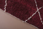 Handmade Moroccan Rug - Red & Cream, 4.9 x 6.9 Feet | Unique Berber Style Rug