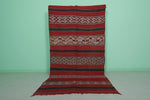 Handwoven Moroccan kilim rug 4.6 FT X 9.2 FT