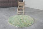 Handmade Moroccan rug - Round rug - wool rug - 3 FT