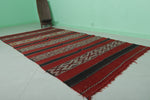 Handwoven Moroccan kilim rug 4.6 FT X 9.2 FT