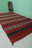 Handwoven Moroccan kilim rug 4.6 FT X 9.2 FT