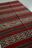 Handwoven Moroccan kilim rug 4.6 FT X 9.2 FT