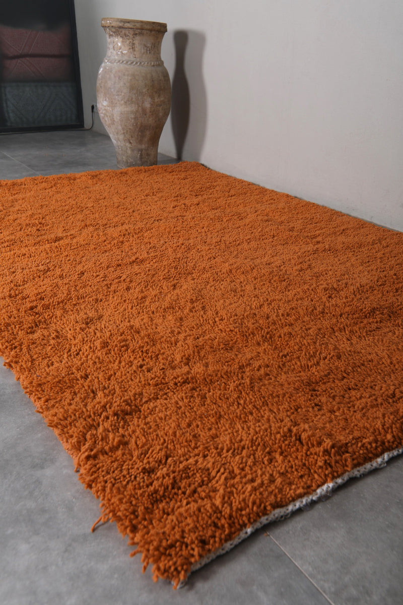 Orange Moroccan Rug - 6 x 10 ft | Handwoven Vibrant Decor