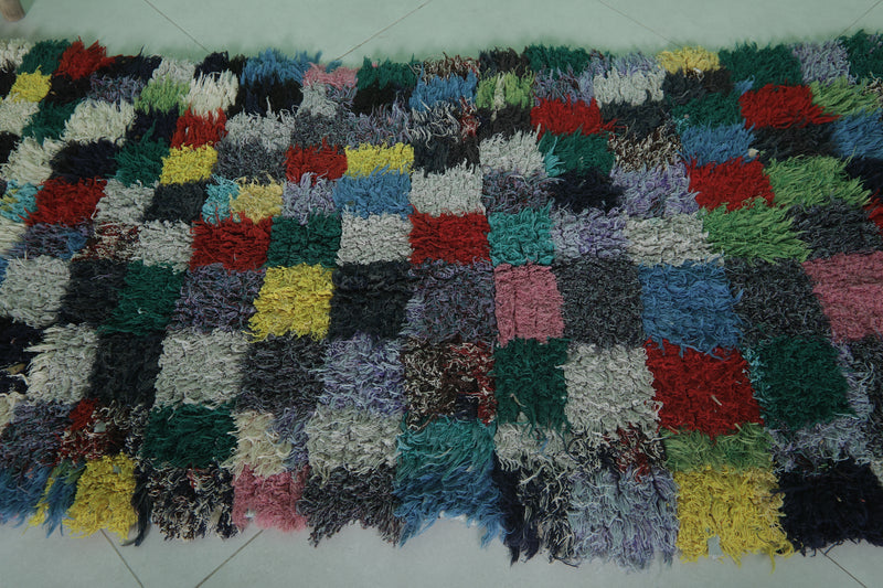 Vintage handmade runner rug 2.6 X 5.9 Feet