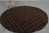 Brown moroccan round rug - custom round rug