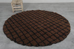 Brown moroccan round rug - custom round rug