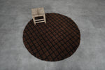 Brown moroccan round rug - custom round rug