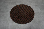 Brown moroccan round rug - custom round rug