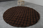 Brown moroccan round rug - custom round rug