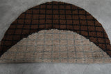 Brown moroccan round rug - custom round rug