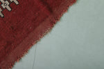 Moroccan Tribal Rug 3.4 x 6.1 Feet – Handmade Red Wool Rug