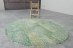 Moroccan round rug green - handmade round rug