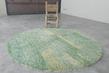 Moroccan round rug green - handmade round rug