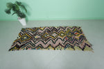 Moroccan berber rug 3.1 X 7.2 Feet - Boucherouite Rugs