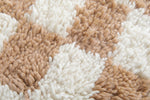 Round moroccan rug - feet beige rug