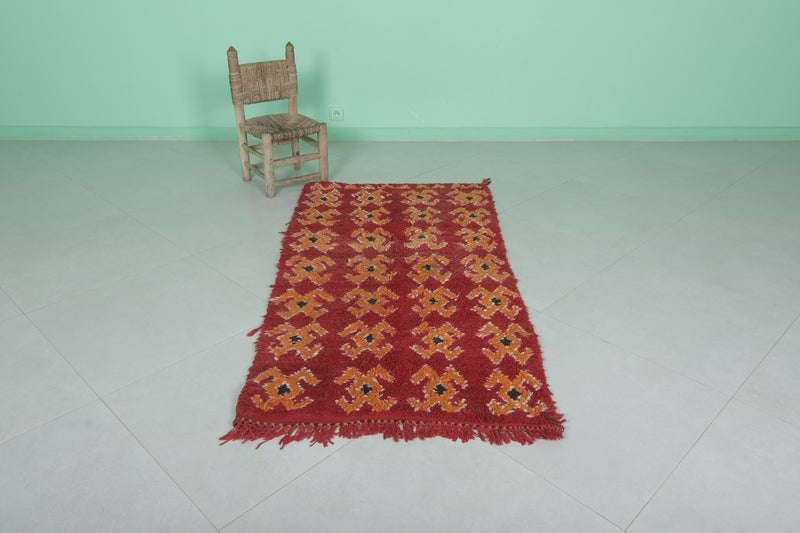 Moroccan rug 2.7 X 5.6 Feet - Boucherouite Rugs