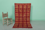 Moroccan rug 2.7 X 5.6 Feet - Boucherouite Rugs