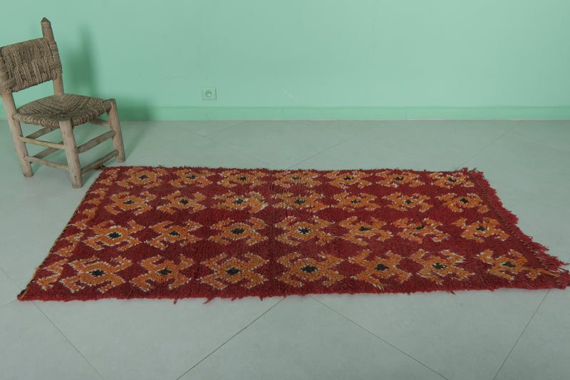 Moroccan rug 2.7 X 5.6 Feet - Boucherouite Rugs