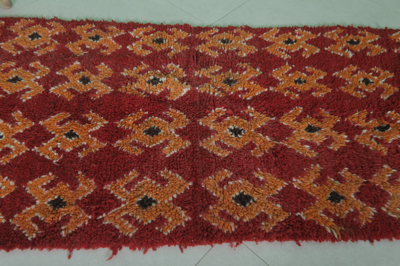 Moroccan rug 2.7 X 5.6 Feet - Boucherouite Rugs