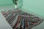 Handcrafted Moroccan Berber Rug in Vibrant Colors - 4.3 X 7.4 Feet