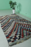 Handcrafted Moroccan Berber Rug in Vibrant Colors - 4.3 X 7.4 Feet