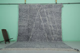 Grey Moroccan Rug - Handwoven 9.5 x 12.3 Feet | Elegant Wool Design