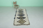 Moroccan berber rug 2.5 X 5.9 Feet - Boucherouite Rugs