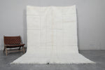 Beni Ourain Moroccan Wool Rug - 6.6 x 9.6 Feet | Minimalist Ivory Design