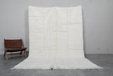 Beni Ourain Moroccan Wool Rug - 6.6 x 9.6 Feet | Minimalist Ivory Design