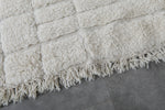 Beni Ourain Moroccan Wool Rug - 6.6 x 9.6 Feet | Minimalist Ivory Design