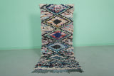 Vintage boucherouite rug 2.4 FT × 5.8 FT Feet