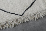 Diamond Moroccan Wool Rug - 6.4 x 9.8 Feet | Classic Black & Ivory Design