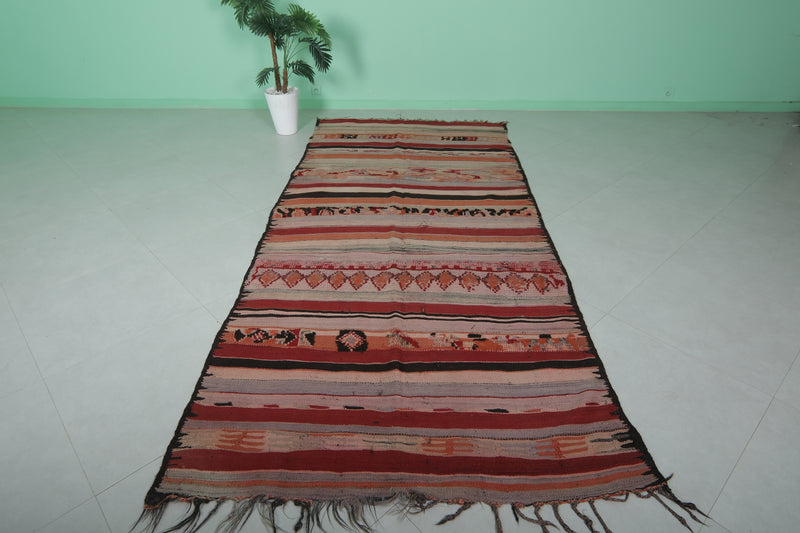 Runner Moroccan Kilim Rug - 5 FT X 10.8 FT | Handwoven Berber Art