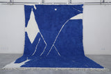 Beni Ourain Moroccan rug - Berber handmade carpet - Custom Blue Rug