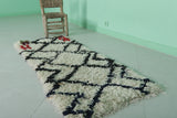 Moroccan berber rug 2 X 5.2 Feet - Boucherouite Rugs