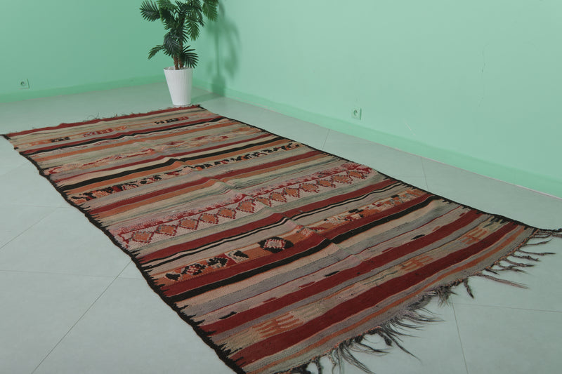 Runner Moroccan Kilim Rug - 5 FT X 10.8 FT | Handwoven Berber Art