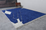 Beni Ourain Moroccan rug - Berber handmade carpet - Custom Blue Rug