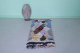 Vintage handmade moroccan berber runner rug 2 FT X 5.1 FT