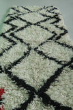 Moroccan berber rug 2 X 5.2 Feet - Boucherouite Rugs