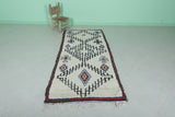 Moroccan berber rug 3.3 X 7.3 Feet - Boucherouite Rugs