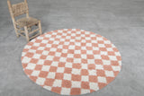 Moroccan rug rounded 5 ft - round rug