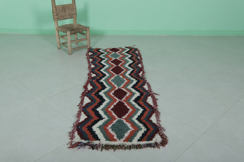 Shaggy Moroccan Runner Rug 1.9 x 6.1 ft | Cozy Bohemian Decor